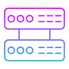 Server Line Gradient Icon