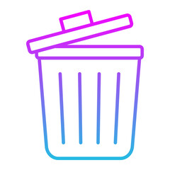 Dustbin Line Gradient Icon