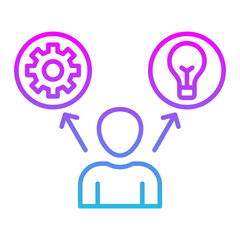 Skills Line Gradient Icon
