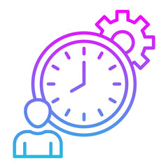 Time Management Line Gradient Icon