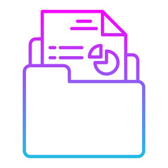 Folder Line Gradient Icon