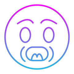 Yelling Line Gradient Icon