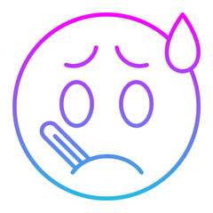 Fever Line Gradient Icon