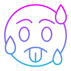 Hot Line Gradient Icon