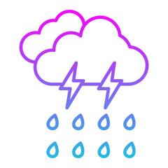 Storm Line Gradient Icon