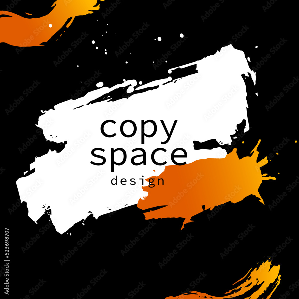 Poster colorful gradient ink strokes for graphic design elements, copy space and lower third. abstract chin