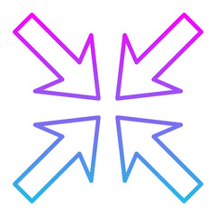 Fototapeta premium Minimize Line Gradient Icon
