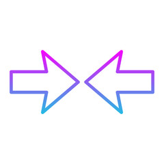 Opposite Arrows Line Gradient Icon