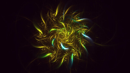 Fototapeta premium 3D rendering abstract round light background
