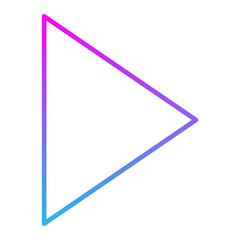 Play Line Gradient Icon