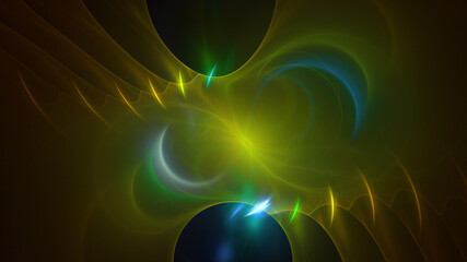3D rendering abstract colorful fractal light background