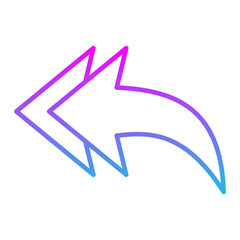 Reply Line Gradient Icon