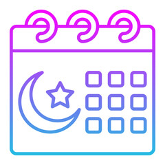 Calendar Line Gradient Icon