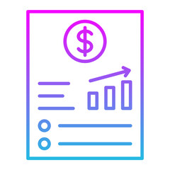 Document Line Gradient Icon