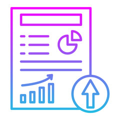 Upload Line Gradient Icon