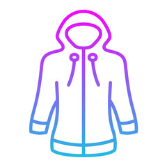 Raincoat Line Gradient Icon