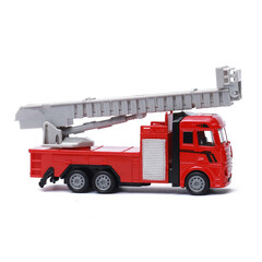 Toy Crane Fire Truck Isolated