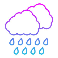 Rainy Line Gradient Icon
