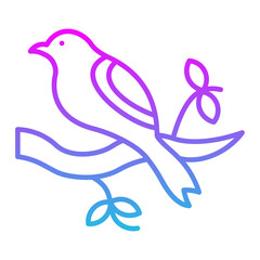 Bird Line Gradient Icon