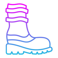 Rain Boots Line Gradient Icon