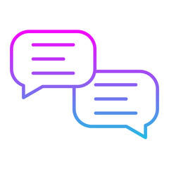 Chat Line Gradient Icon