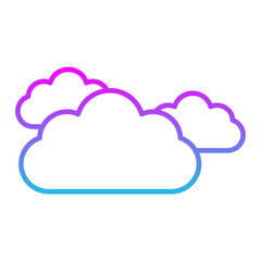 Clouds Line Gradient Icon
