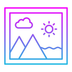 Image Line Gradient Icon