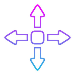 Move Line Gradient Icon
