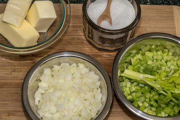 Ingredients ready to use in recipe.