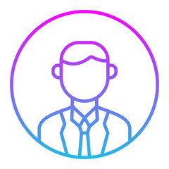Profile Line Gradient Icon