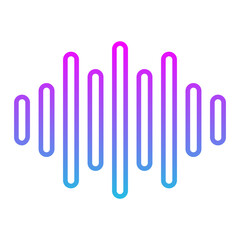 Voice Line Gradient Icon