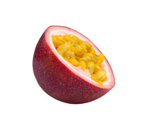 Passion fruit isolated in transparent png format