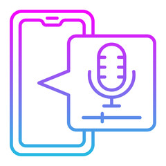 Audio Recorder Line Gradient Icon