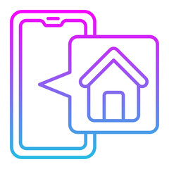 Home Line Gradient Icon