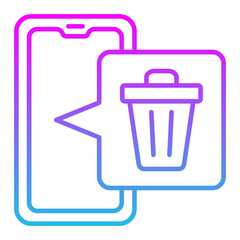Trash Line Gradient Icon