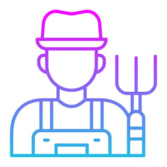 Farmer Line Gradient Icon