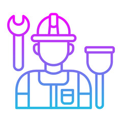 Plumber Line Gradient Icon