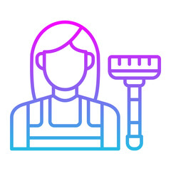 Maid Line Gradient Icon