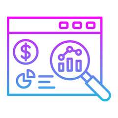 Research Line Gradient Icon
