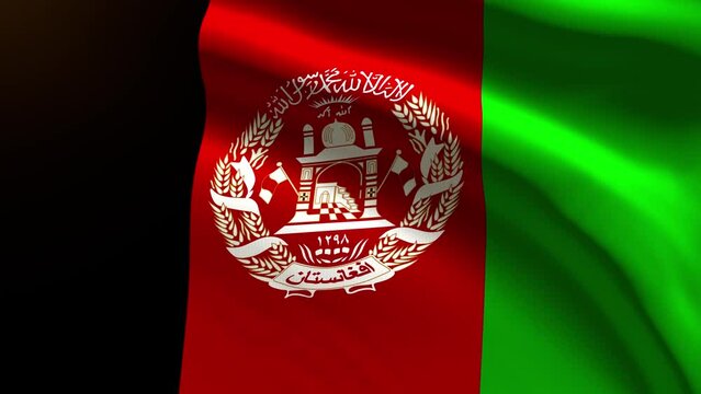Afghanistan festive flag - loop animation