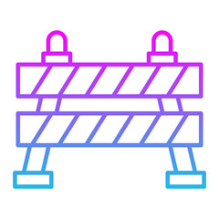 Barrier Line Gradient Icon