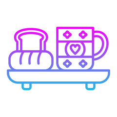Breakfast Line Gradient Icon