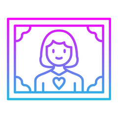 Picture Line Gradient Icon