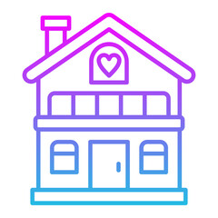 House Line Gradient Icon