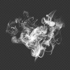 Foto op Canvas Abstract White Smoke. Abstract smoke on transparent background. © Denis