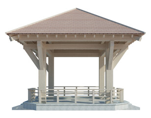 3d Render Building Structure On White