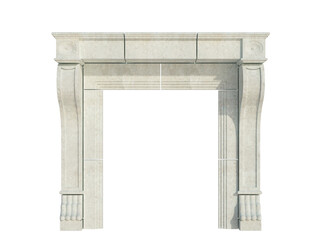 3d Render Building Structure On White