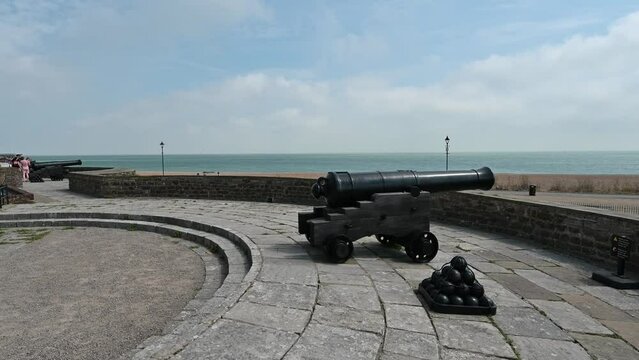 Cannon on the ramparts of an English Artillery Fortress.