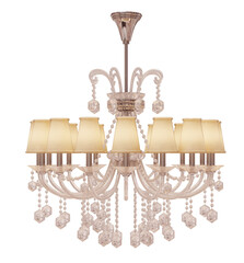 Retro chandelier  isolated on black background