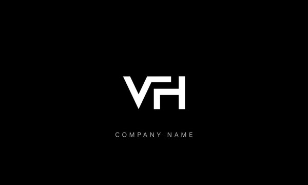 HV, VH Abstract Letters Logo Monogram